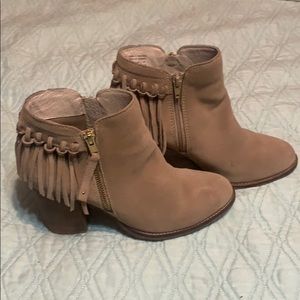 Tan Suede Fringe Booties // ALDO // US 8